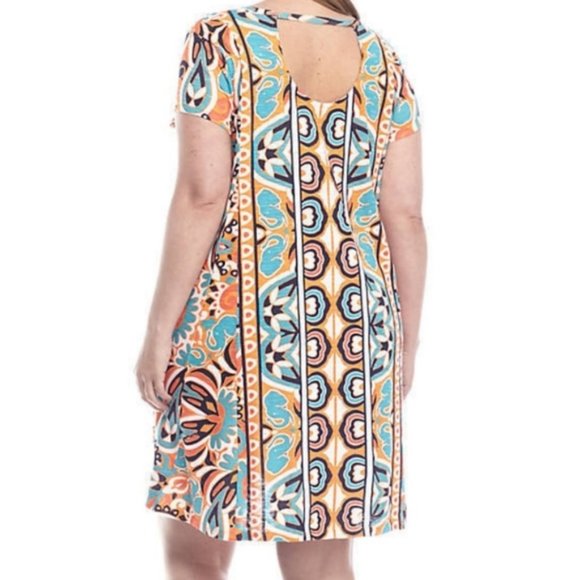 Crown and Ivy bright geometric elephant print dress - Picture 12 of 12